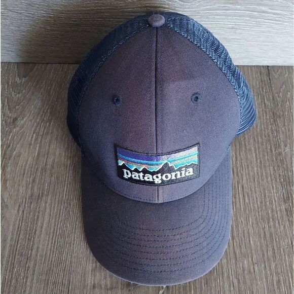 Patagonia P6 LoPro Snapback Trucker Hat Navy One Size - Picture 2 of 8